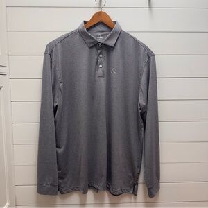 Rhoback Heather Gray Long Sleeve Polo Shirt 3XL